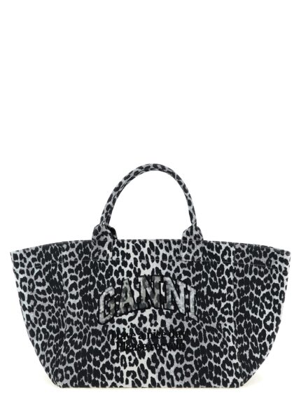 GANNI 'Leopard Sequin XXL Tote' Shopping Bag