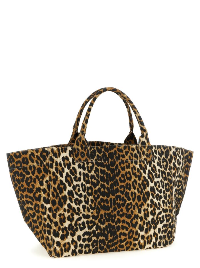 GANNI 'Leopard XXL' Shopping Bag