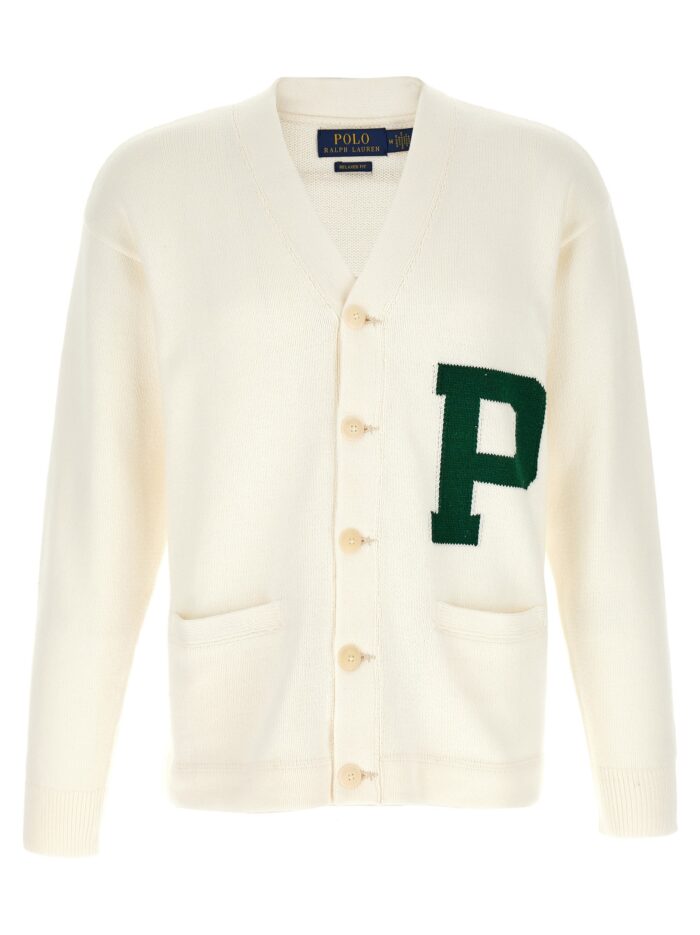 polo ralph lauren letter intarsia cardigan Polo Ralph Lauren Letter Intarsia Cardigan