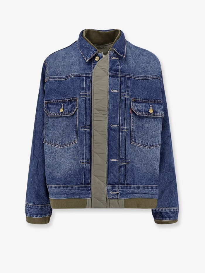 Levi's X Sacai Reversible Denim And Nylon Bomber Jacket