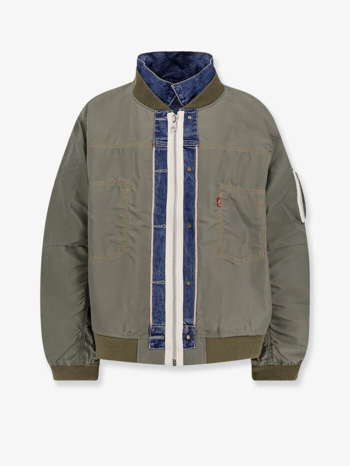 Levi's X Sacai Reversible Denim And Nylon Bomber Jacket