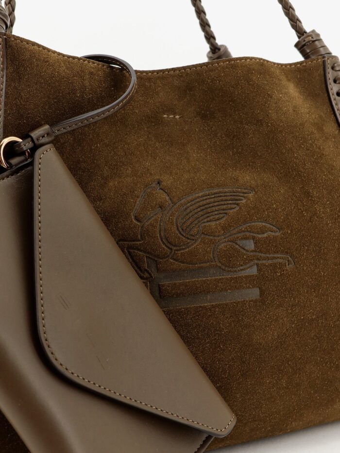 Etro Libra S Arnica Suede Shopping Bag