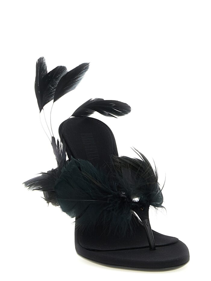 PARIS TEXAS 'Lidia Feather Thong' Mules