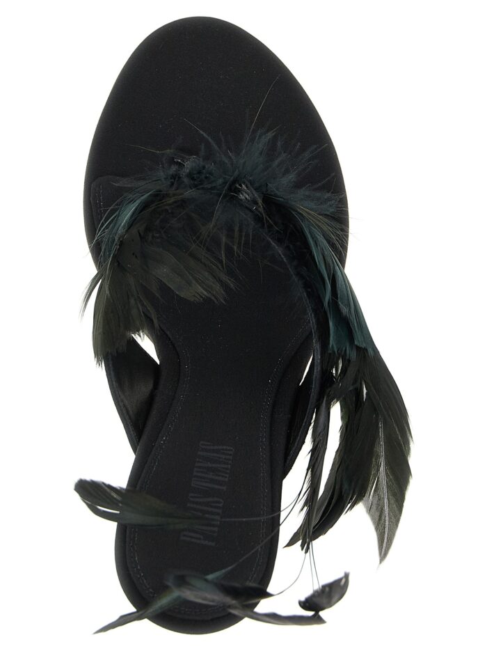 PARIS TEXAS 'Lidia Feather Thong' Mules
