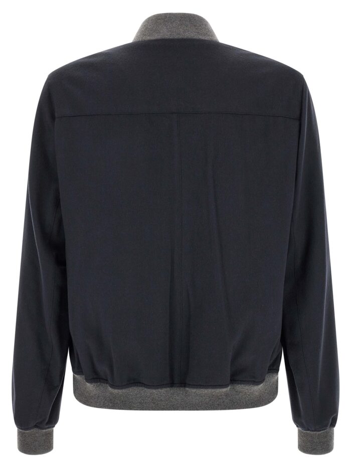 Brunello Cucinelli Light Flannel Bomber Jacket