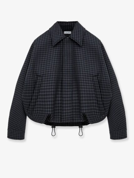 LOEWE Lightweight Wool Jacket With A Check Pattern