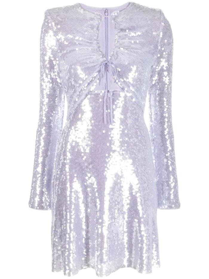 Lilac Sequin Mini Dress