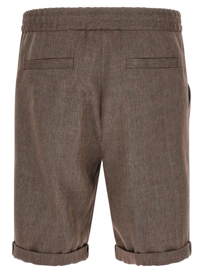 Brunello Cucinelli Linen And Wool Bermuda Shorts