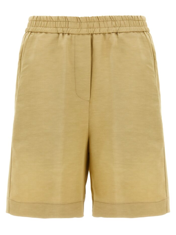 nude linen bermuda shorts NUDE Linen Bermuda Shorts