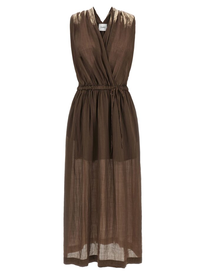 nude linen blend dress NUDE Linen Blend Dress
