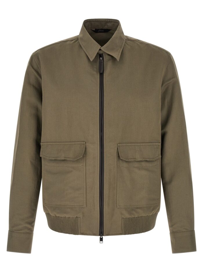 brioni linen cotton blouson BRIONI Linen Cotton Blouson