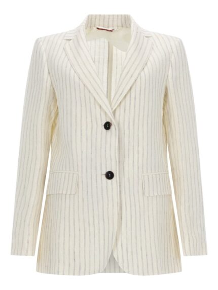 Max Mara LINEN PINSTRIPE BLAZER