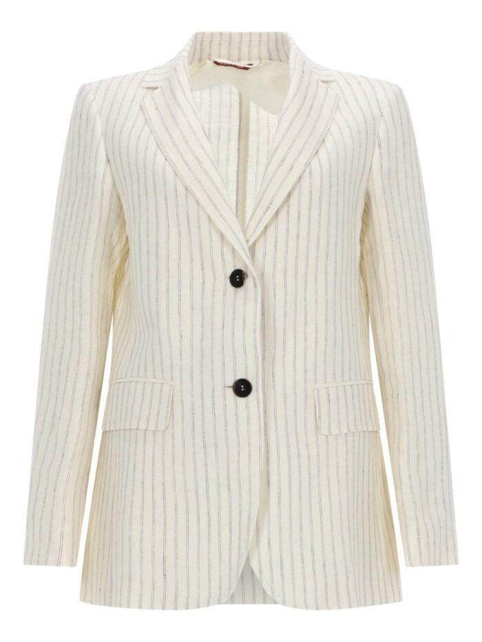 max mara linen pinstripe blazer Max Mara LINEN PINSTRIPE BLAZER