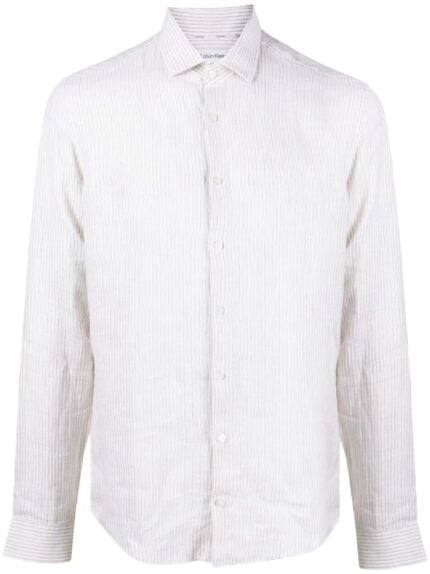 Linen Stripe Slim Shirt