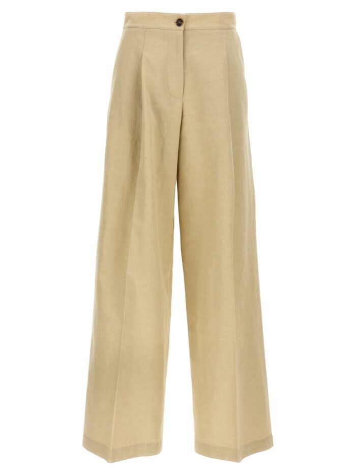 yves salomon linen trousers YVES SALOMON Linen Trousers