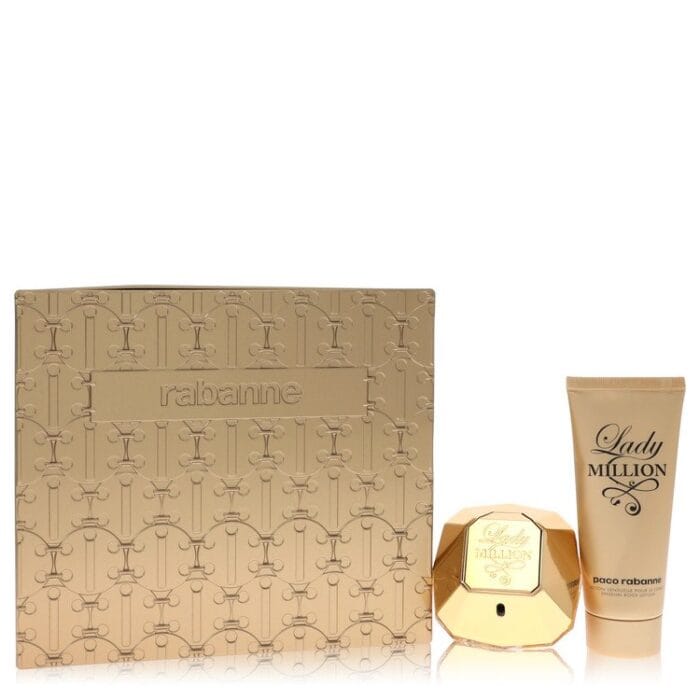 Lady Million By Paco Rabanne - Gift Set -- 2.7 Oz Eau De Parfum Spray + 3.4 Oz Body Lotion
