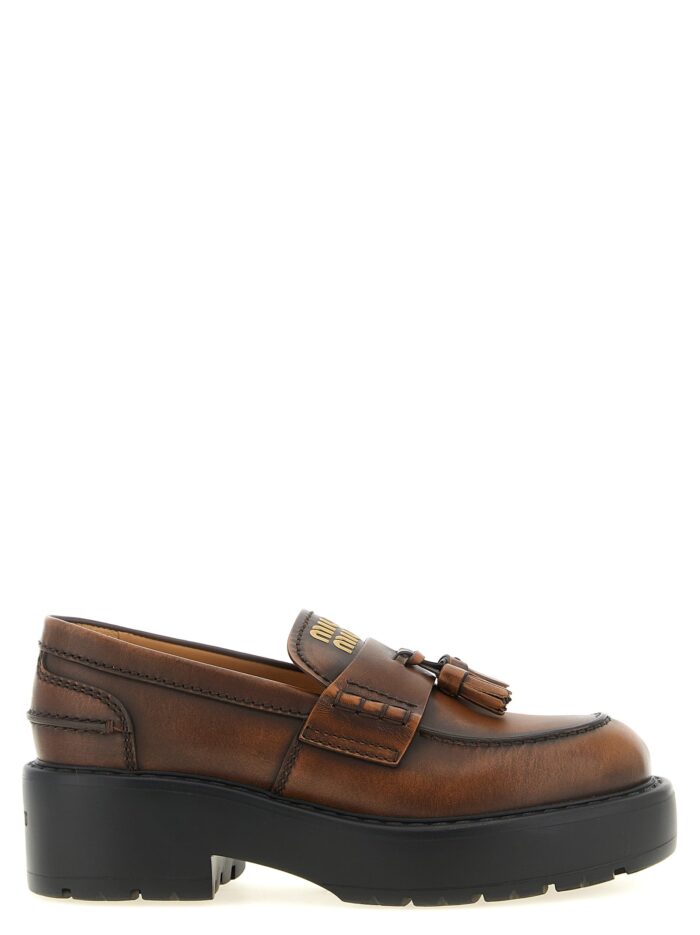 miu miu loafers with tassels Miu Miu Loafers With Tassels