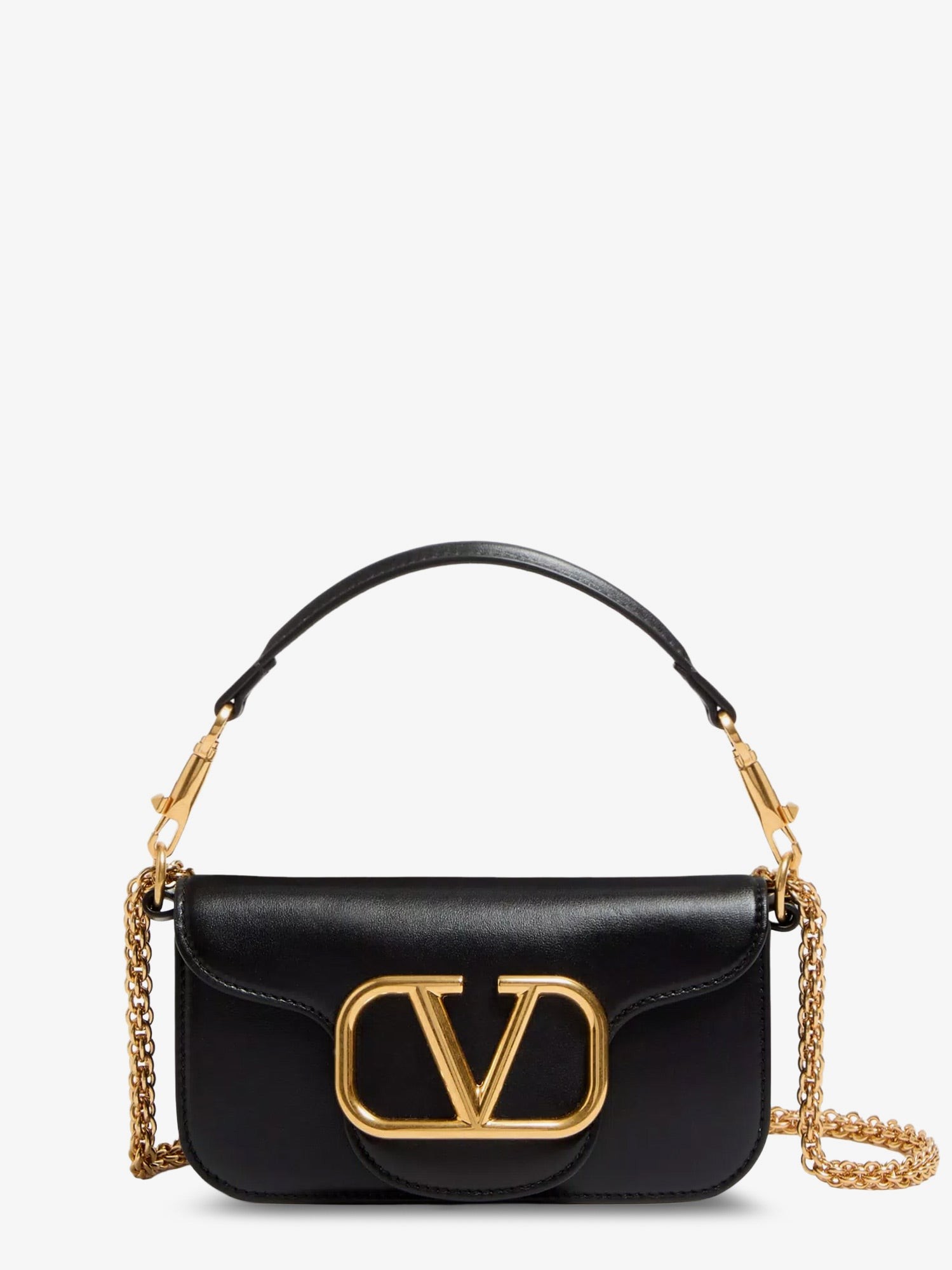 Valentino Garavani Locò Leather Shoulder Bag
