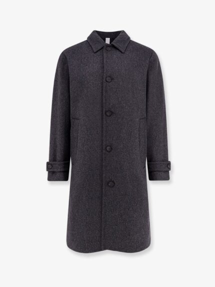 Hevo Loconia Single-breasted Wool Blend Coat
