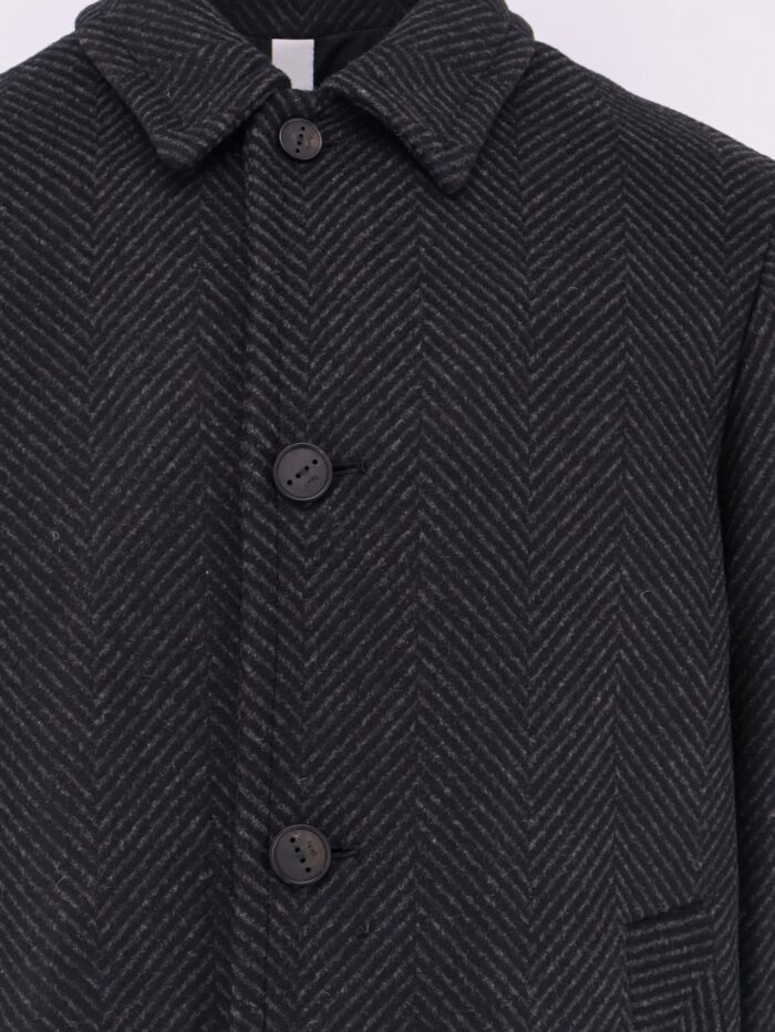 Hevo Loconia Wool Blend Coat With Herringbone Pattern