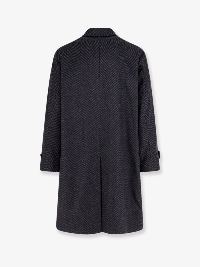 Hevo Loconia Wool Blend Coat With Herringbone Pattern