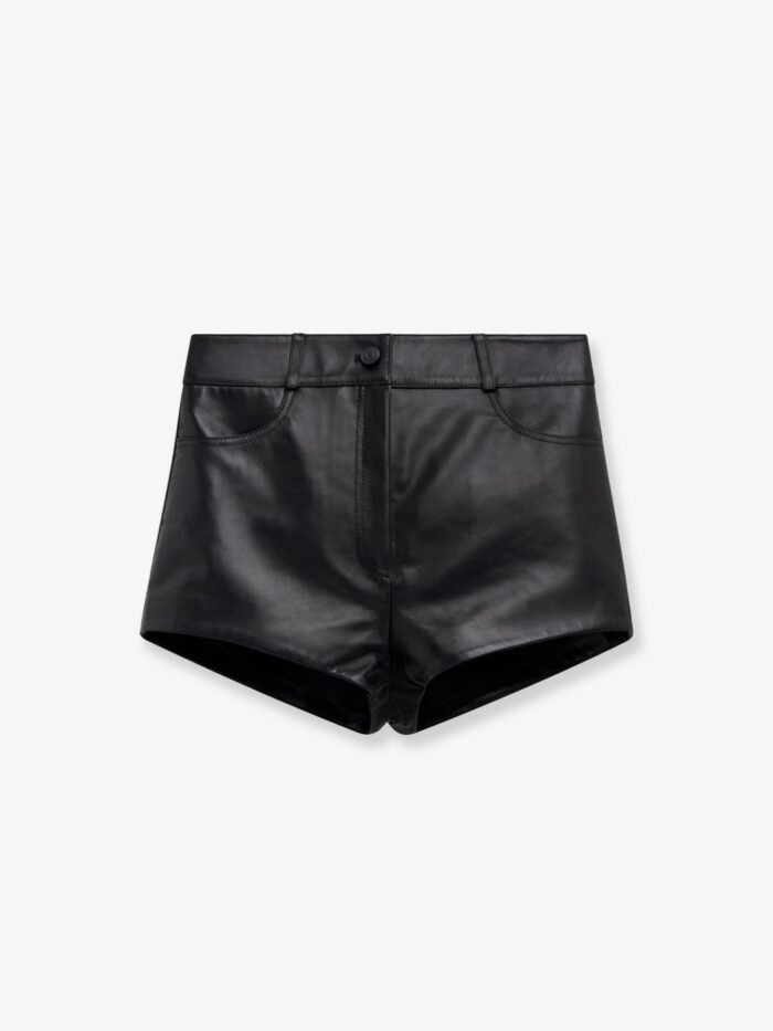 the frankie shop loen leather shorts THE FRANKIE SHOP Loen Leather Shorts