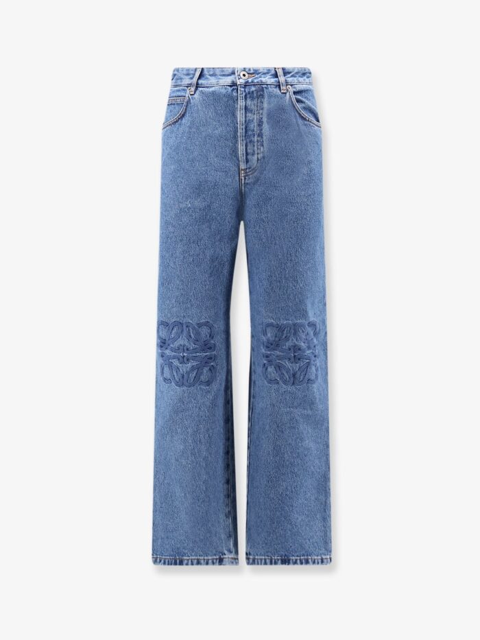 LOEWE Anagram Baggy Jeans With Embroidery On The Front