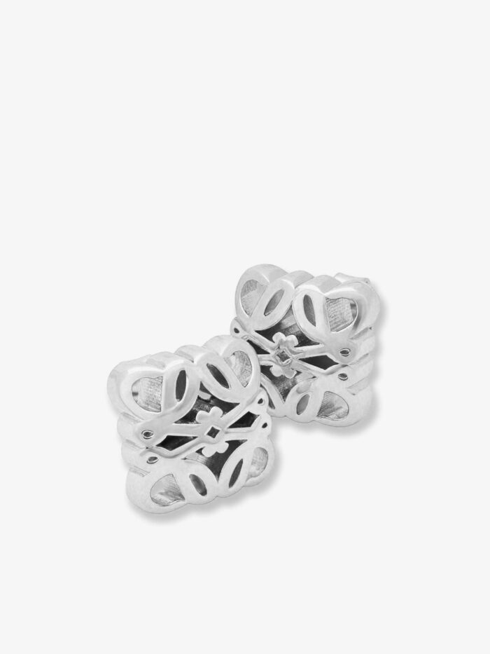 LOEWE Anagram Bombé Sterling Silver Earrings