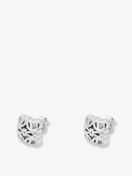 LOEWE Anagram Bombé Sterling Silver Earrings