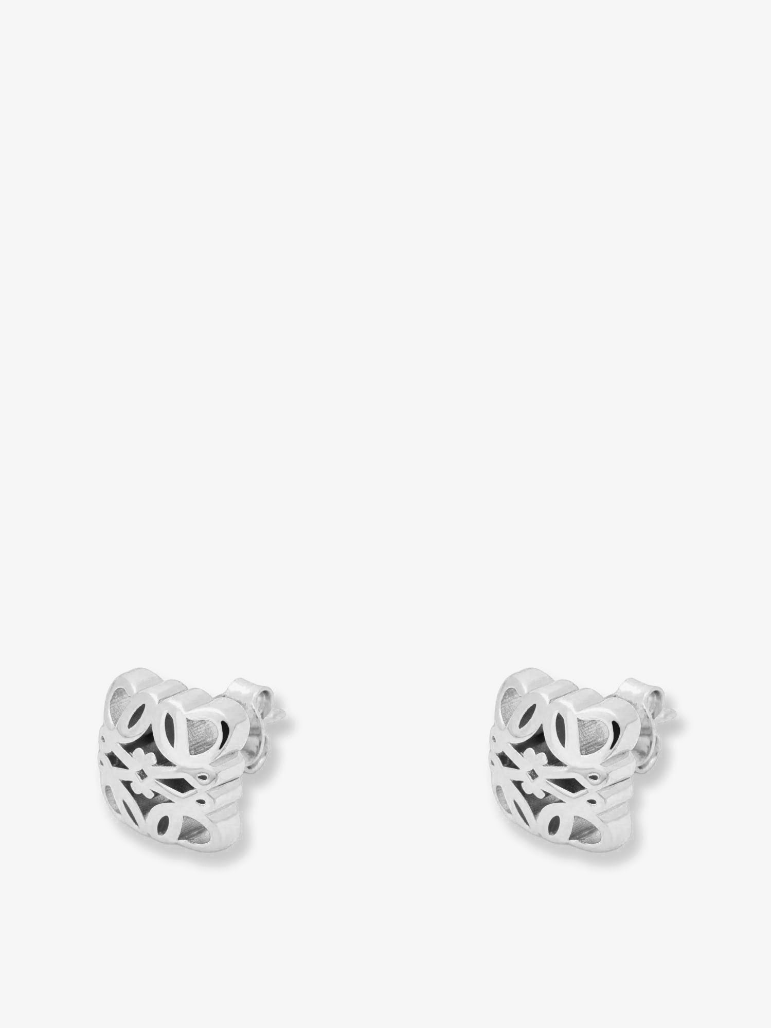 LOEWE Anagram Bombé Sterling Silver Earrings