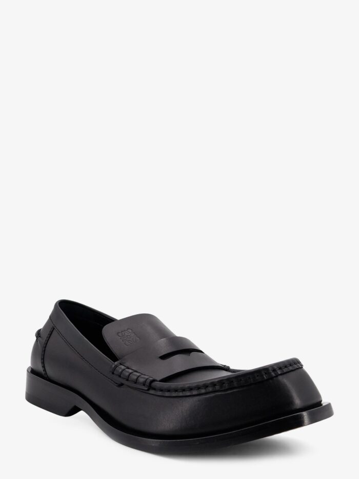 LOEWE Bobine Leather Loafers With Engraved Anagram Logo