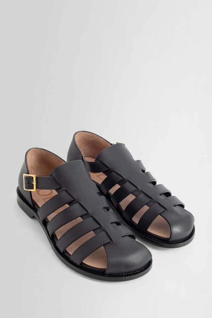 LOEWE Campo Sandals In Waxed Calfskin