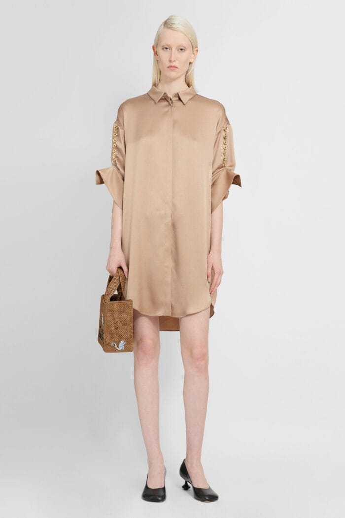 LOEWE Chain Shirt Dress In Silk