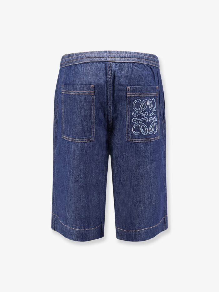 LOEWE Cotton Bermuda Shorts With Anagram Logo On The Back