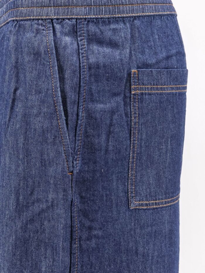 LOEWE Cotton Bermuda Shorts With Anagram Logo On The Back