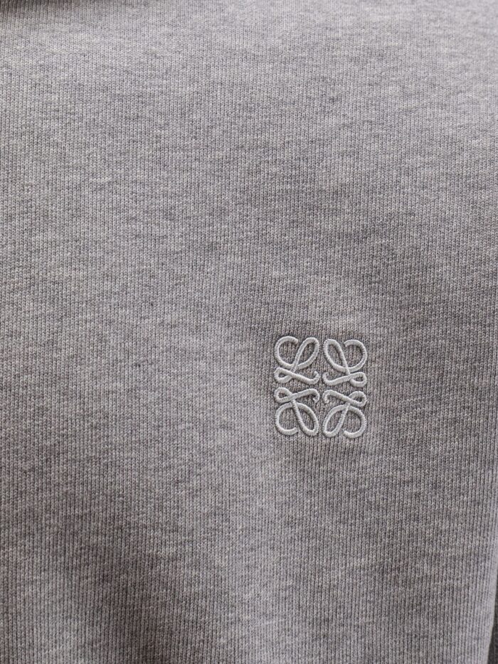 LOEWE Cotton Sweatshirt With Front Embroidered Logo