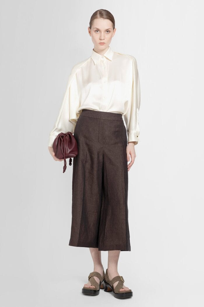 LOEWE Cropped Trousers In Linen