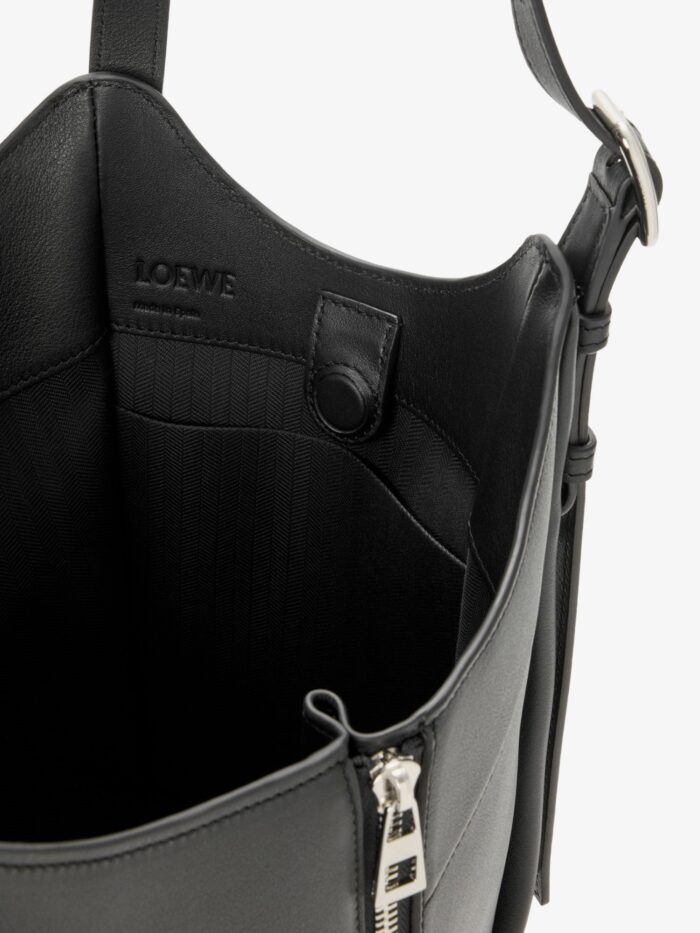 LOEWE Hammock Flip Leather Handbag With Front Lettering Logo