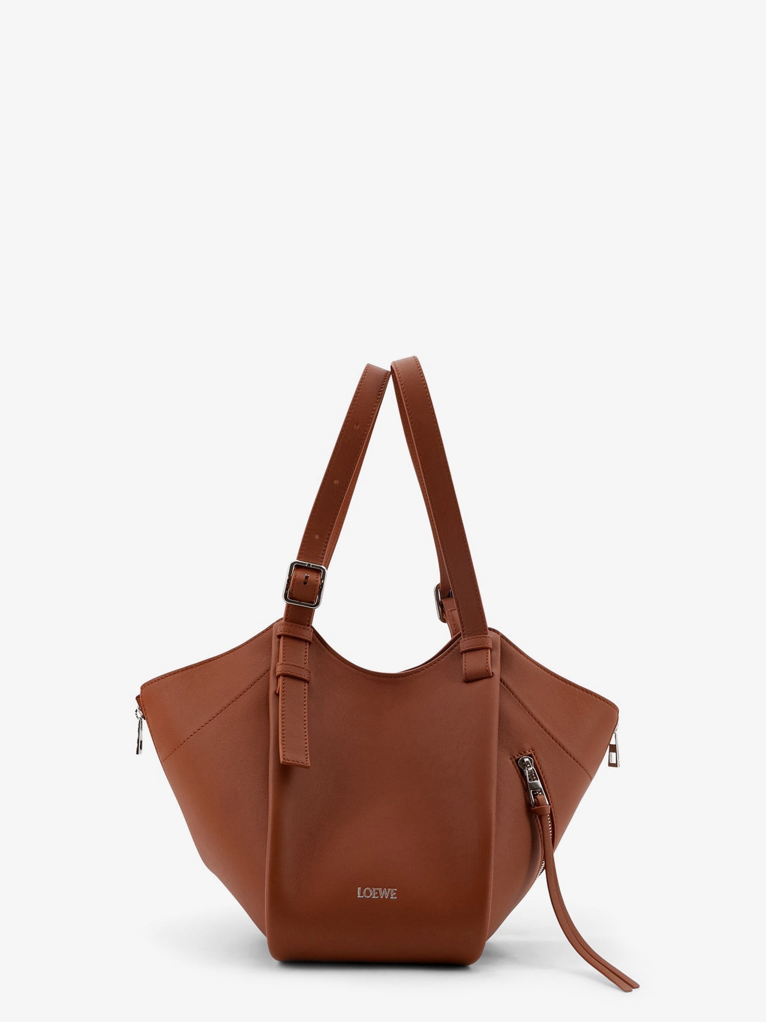 LOEWE Hammock Flip Leather Handbag With Front Lettering Logo