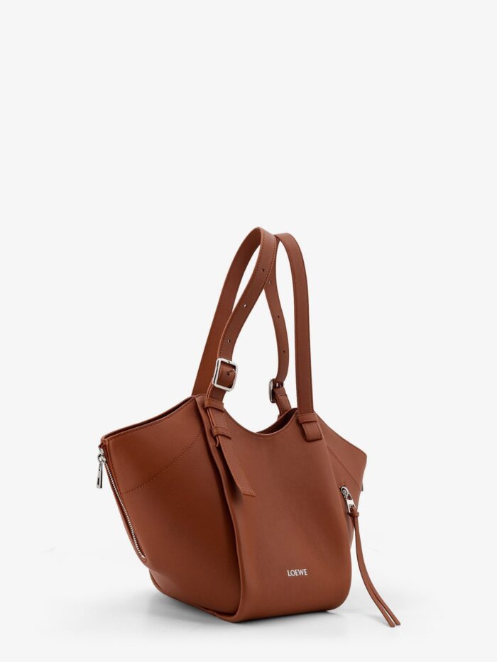 LOEWE Hammock Flip Leather Handbag With Front Lettering Logo