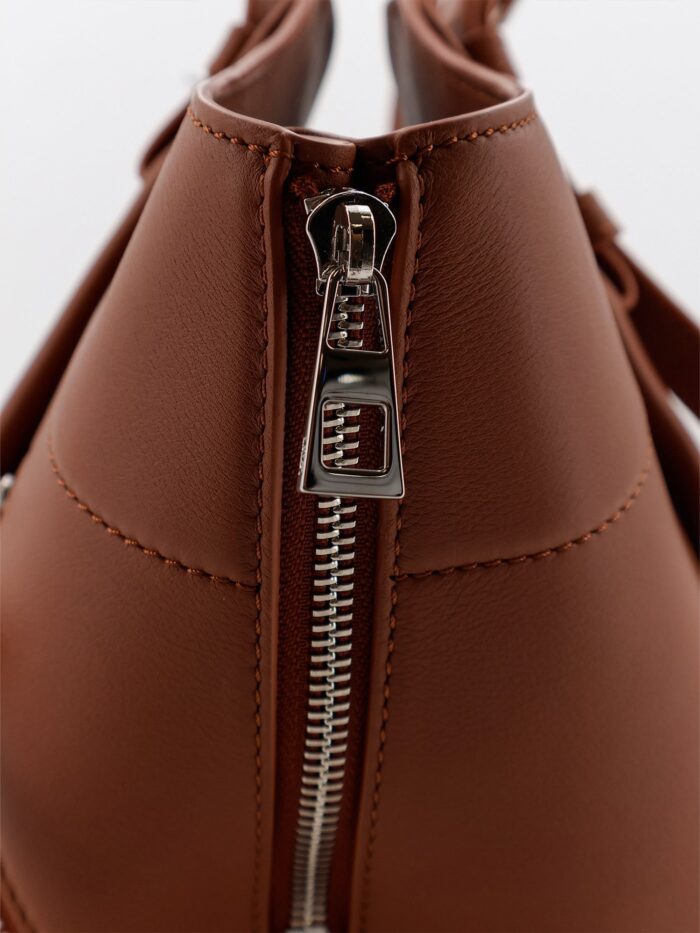 LOEWE Hammock Flip Leather Handbag With Front Lettering Logo