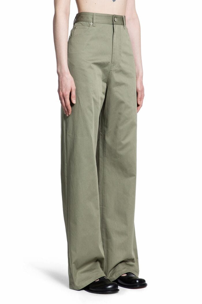 LOEWE High-waisted Trousers In Cotton