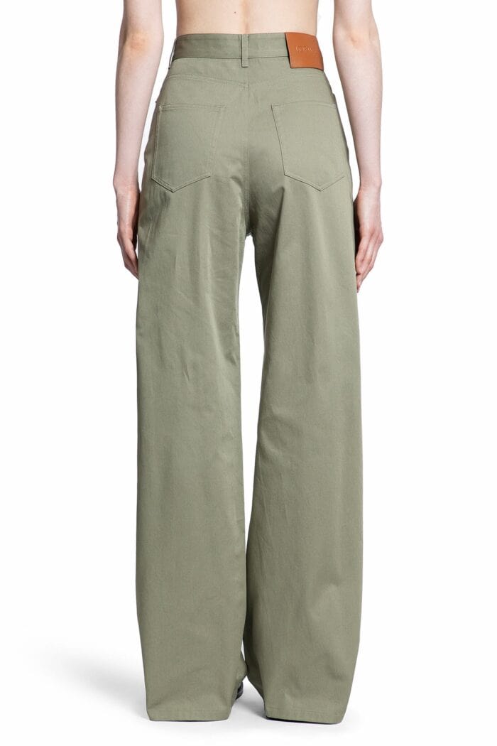 LOEWE High-waisted Trousers In Cotton