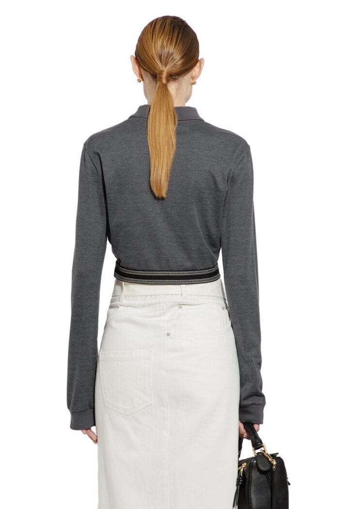 LOEWE Long Sleeve Cropped Polo