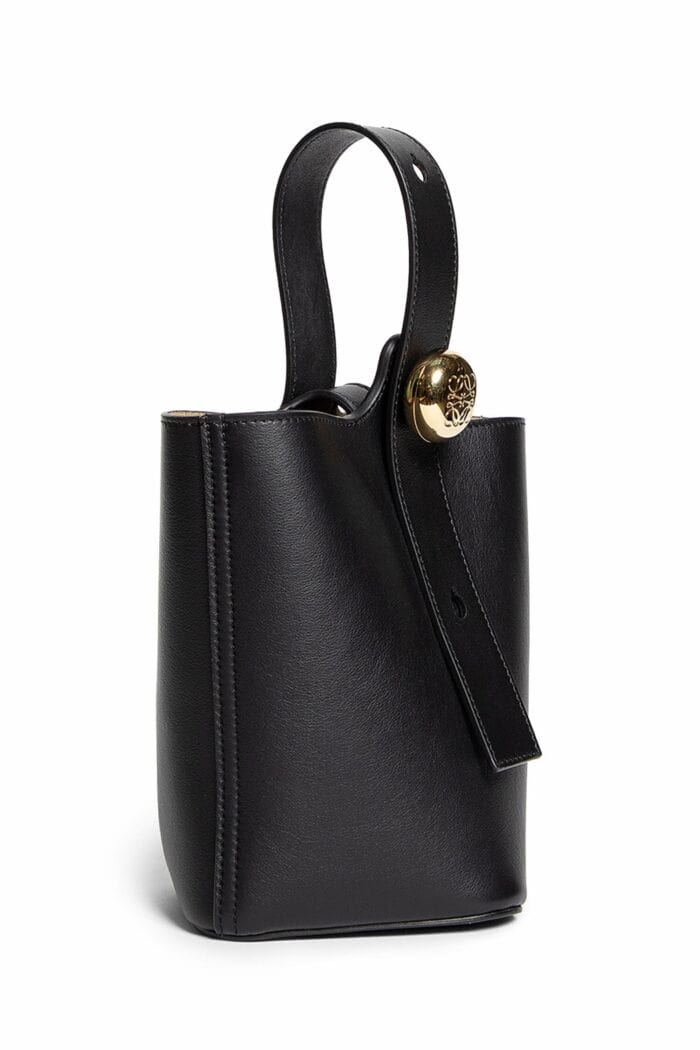 LOEWE Medium Pebble Bucket Bag In Mellow Calfskin