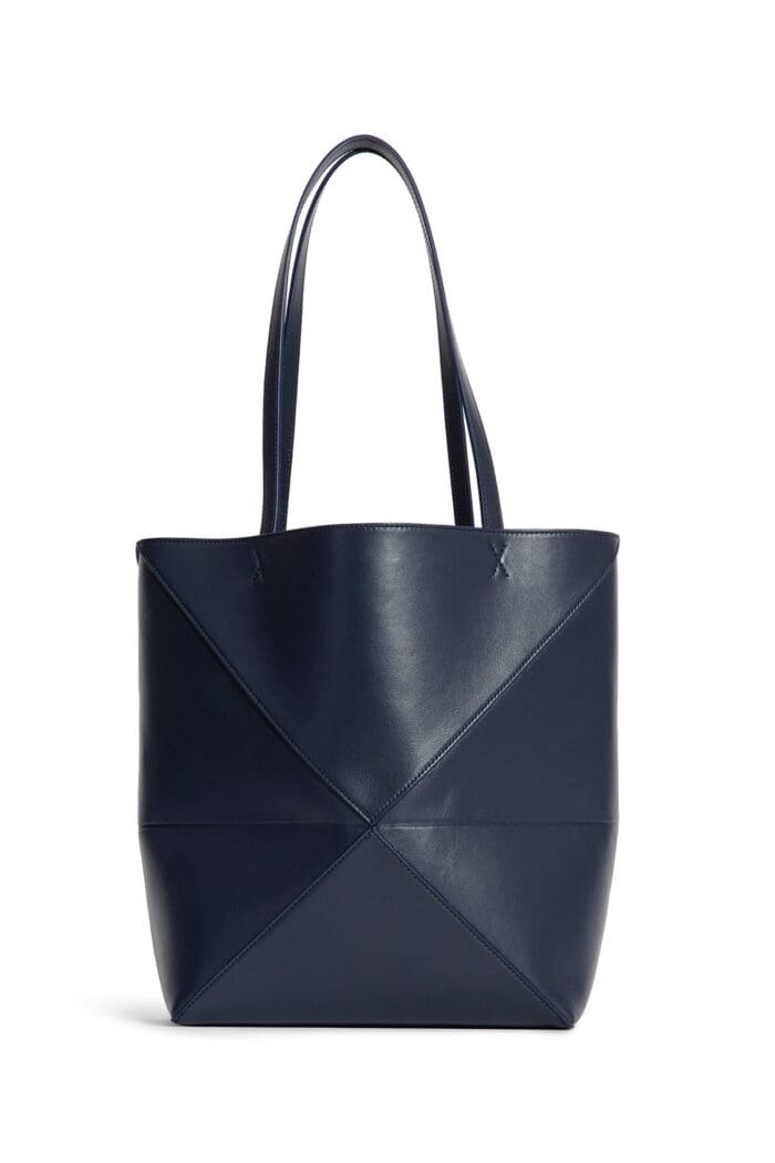 LOEWE Medium Puzzle Fold Tote In Shiny Calfskin