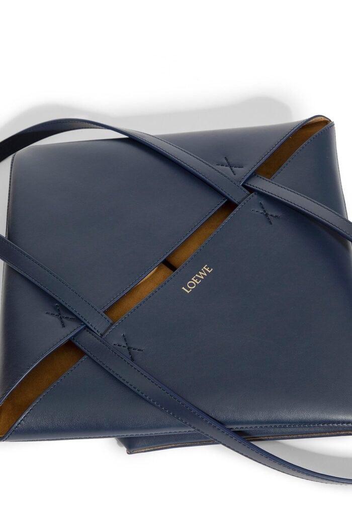 LOEWE Medium Puzzle Fold Tote In Shiny Calfskin