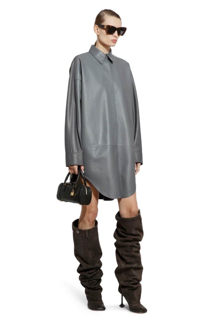 LOEWE Overshirt Leather Dress