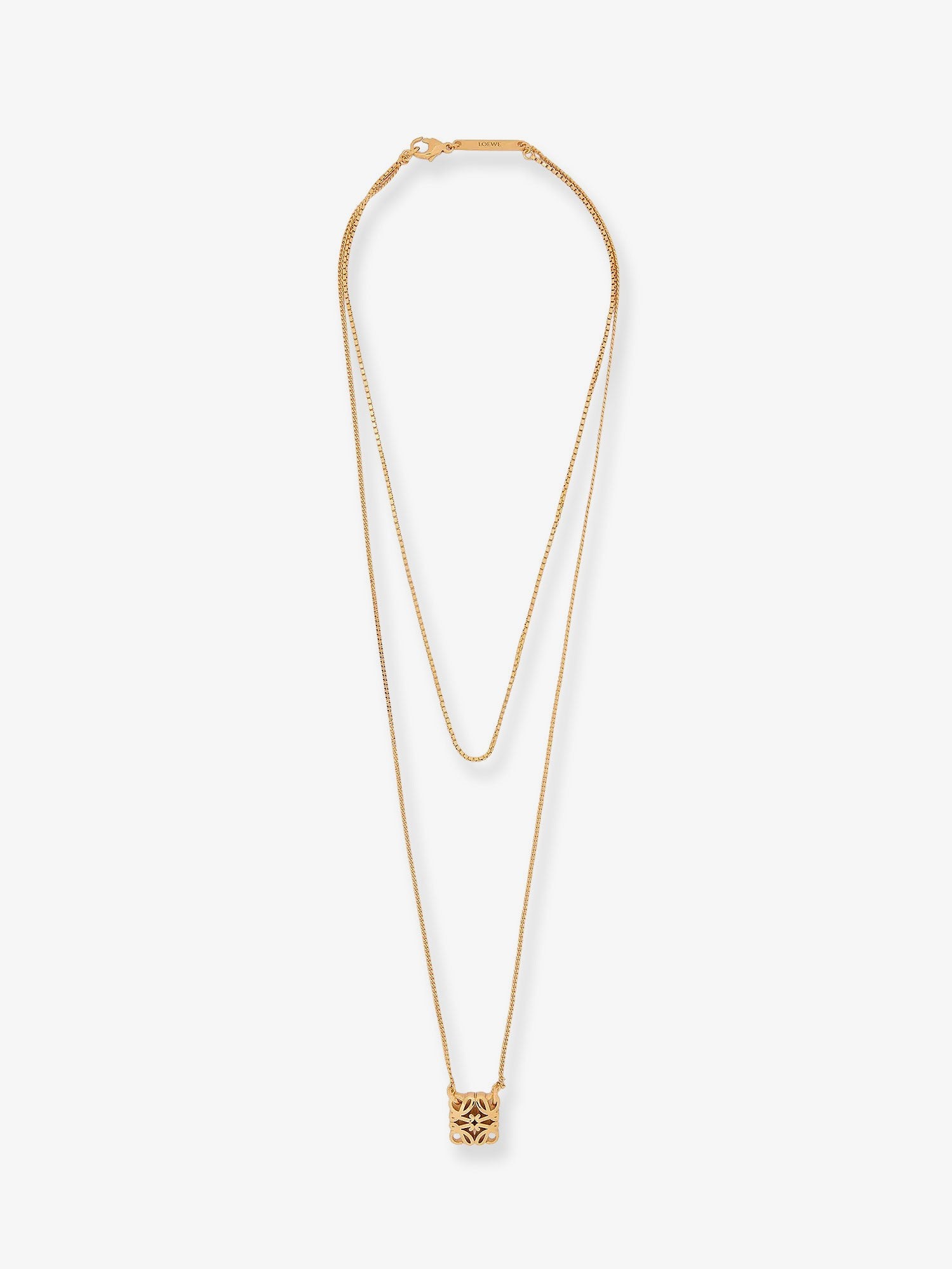 LOEWE Paula's Ibiza -Anagram Bombè Brass Necklace