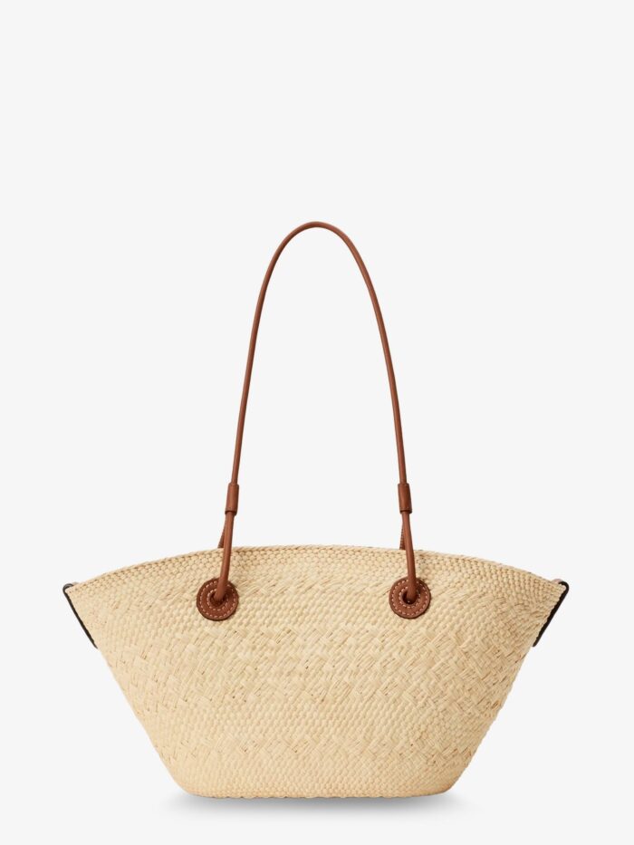 LOEWE Paula's Ibiza Anagram Palm Leaf And Leather Shoulder Bag